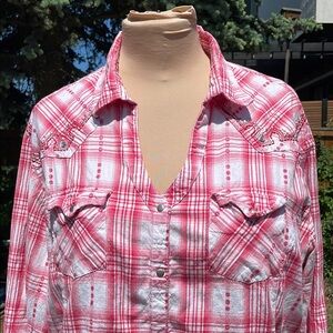 Panhandle Slim Red Plaid Button Down Shirt